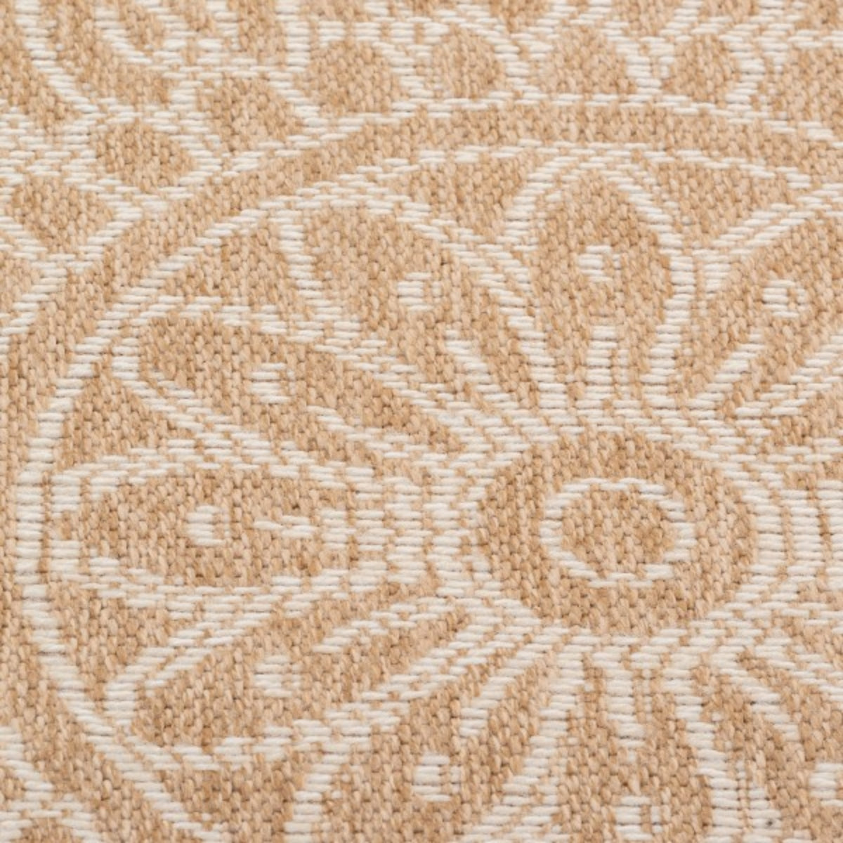 Avanos Indoor Outdoor Round Rug White Pattern - Ella and Ross Furniture
