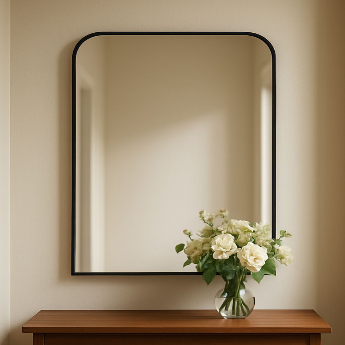 Amelia Wall Mirror: Black Frame - Ella and Ross Furniture