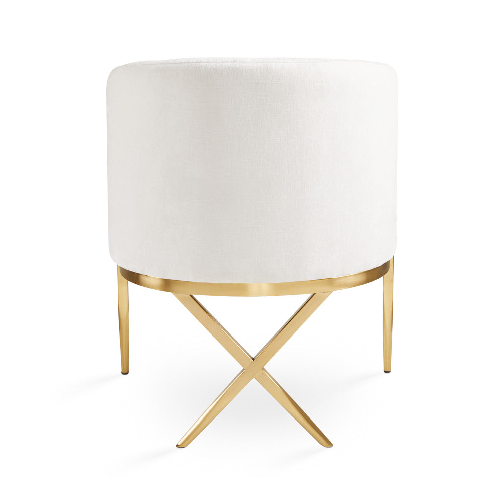 Apache Brushed Gold Accent Chair - Ella and Ross Furniture