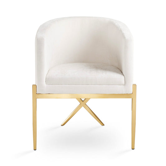 Apache Brushed Gold Accent Chair - Ella and Ross Furniture