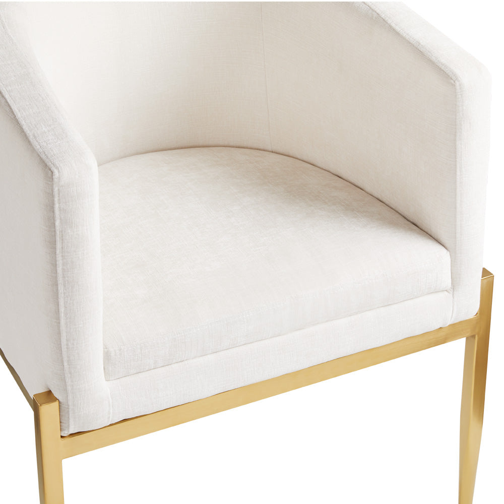 Apache Brushed Gold Accent Chair - Ella and Ross Furniture