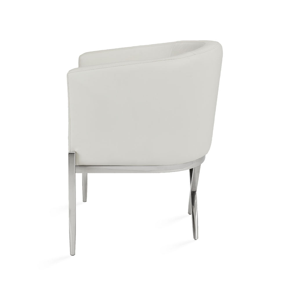 Apache Accent Chair White Leatherette - Ella and Ross Furniture