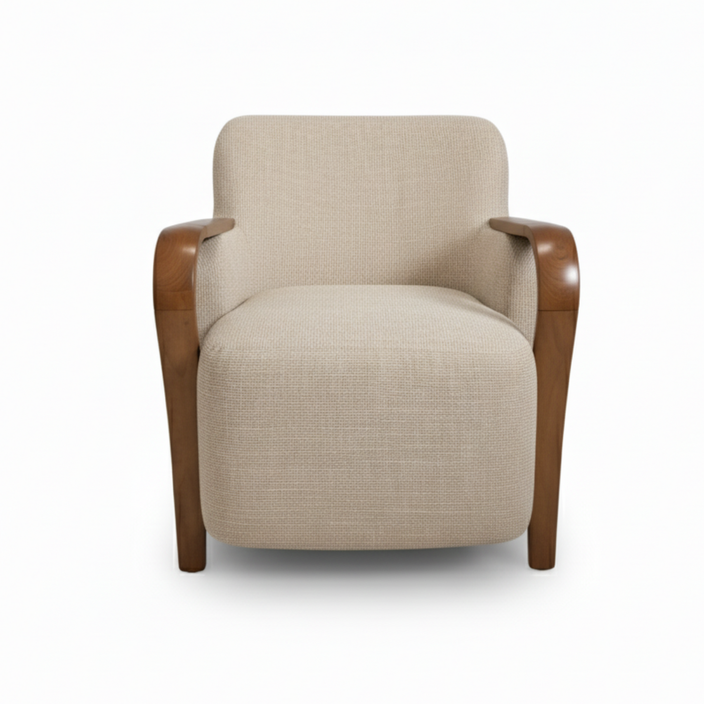Arden Accent Chair: Taupe Fabric