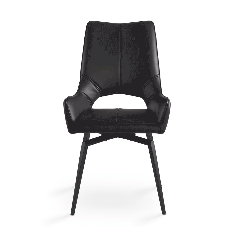 Michigan Swivel Dining Chair - Black - Ella and Ross Furniture