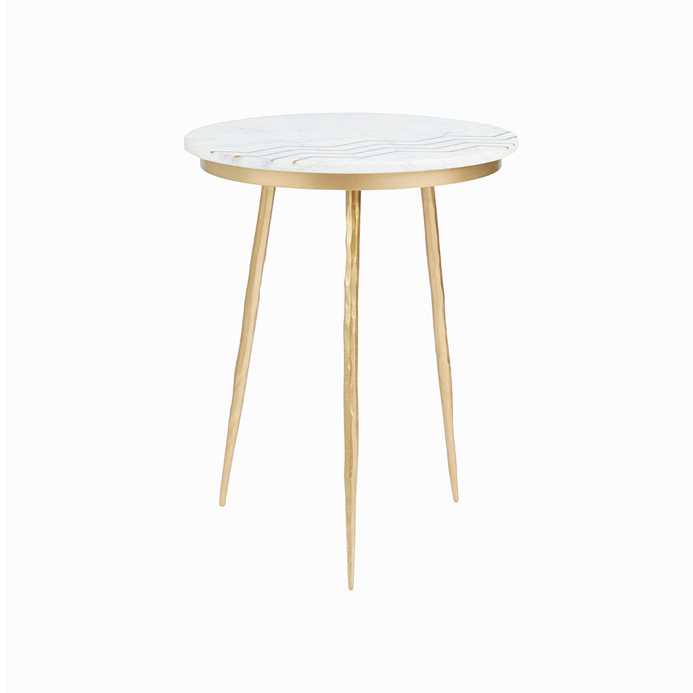 Cane White Marble Side Table - Set of 2 - Ella and Ross Furniture