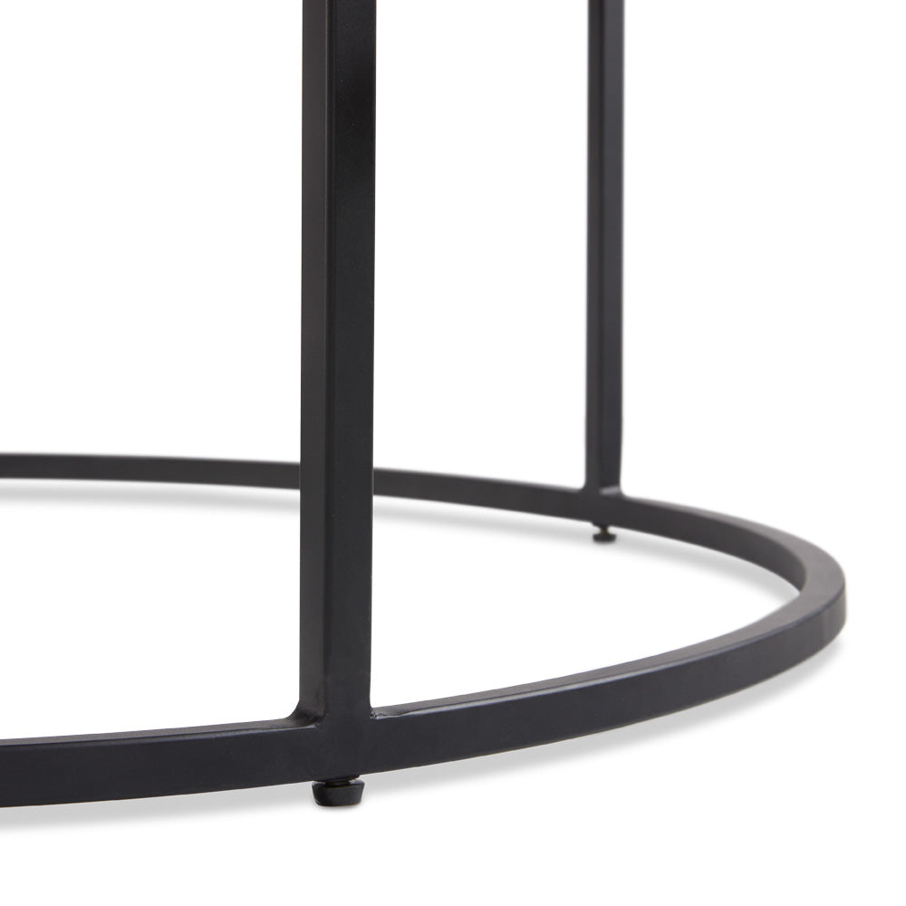 Celine Marble Nesting Coffee Table - Black - Ella and Ross Furniture