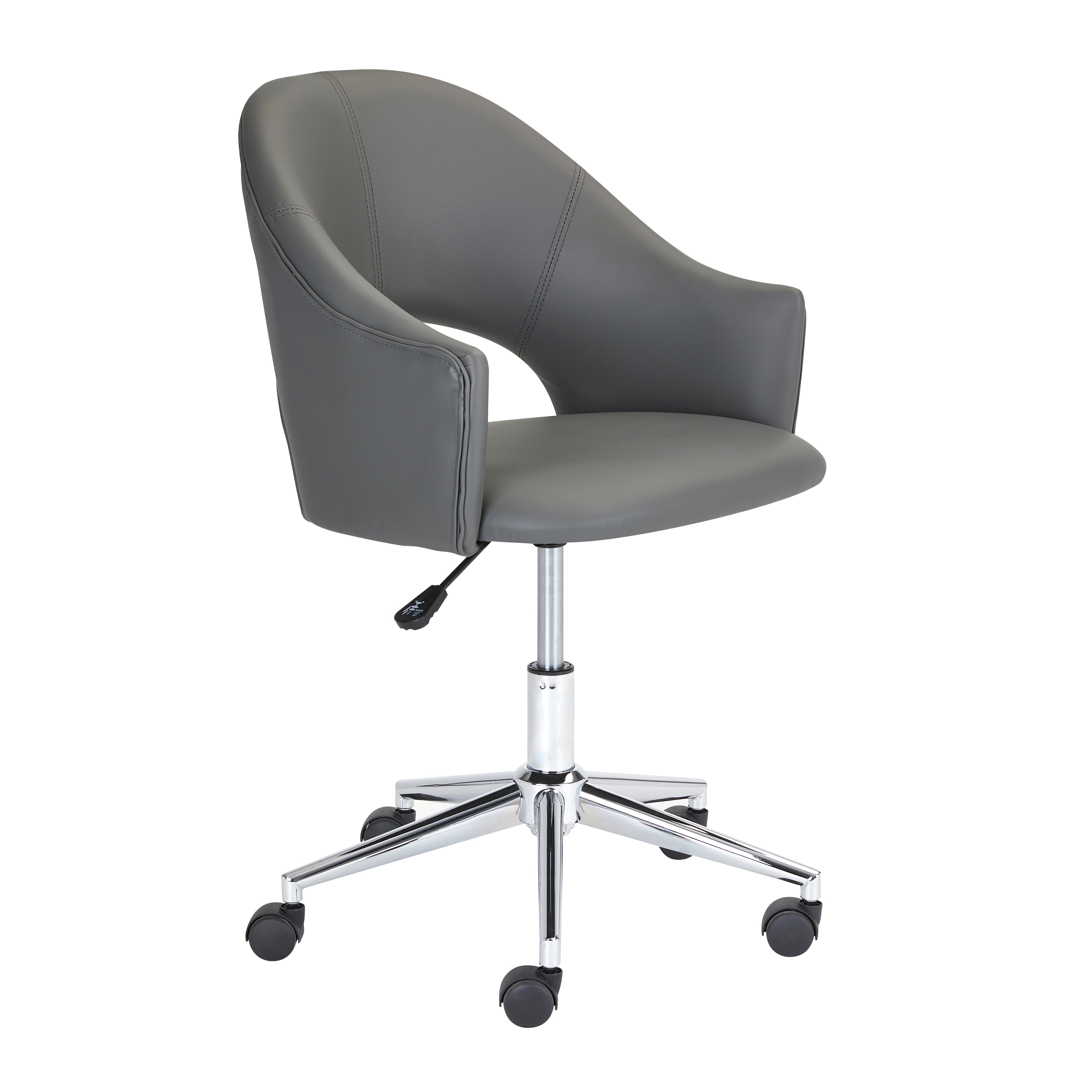 Charlie Office Chair - Silver - Ella and Ross Furniture