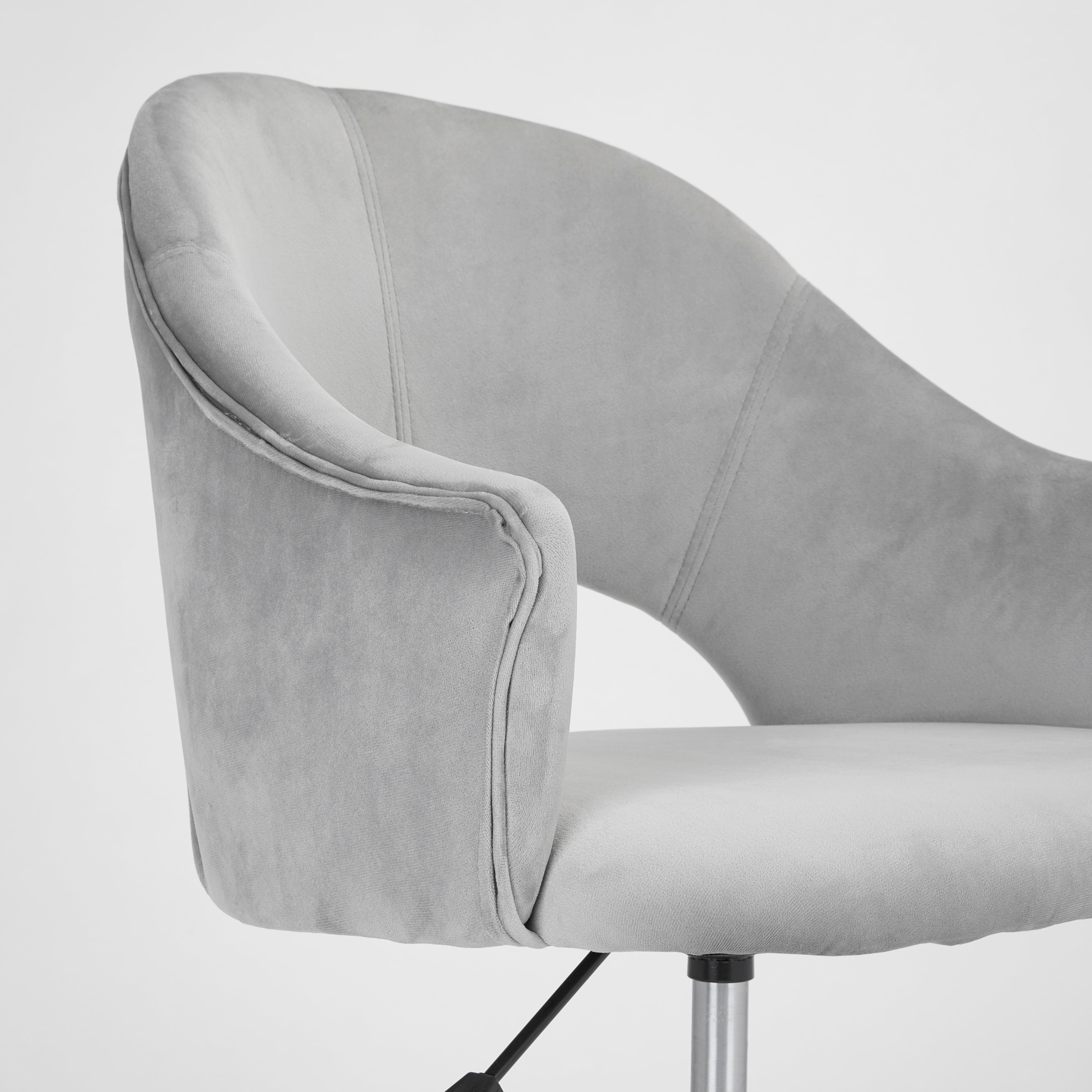 Charlie Office Chair - Silver - Ella and Ross Furniture