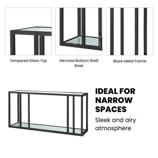 Fabian Black Console Table - Ella and Ross Furniture