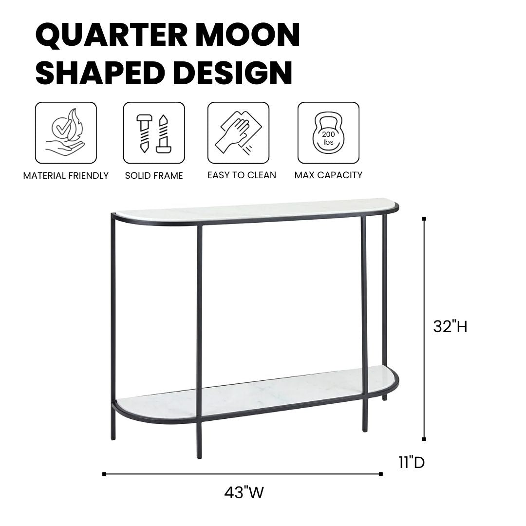 Cachet Marble Console - Black - Ella and Ross Furniture
