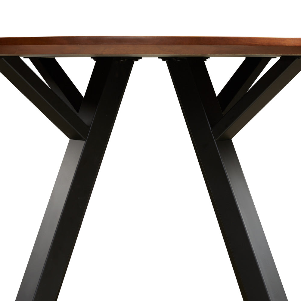 Darron Round Dining Table Walnut - Ella and Ross Furniture