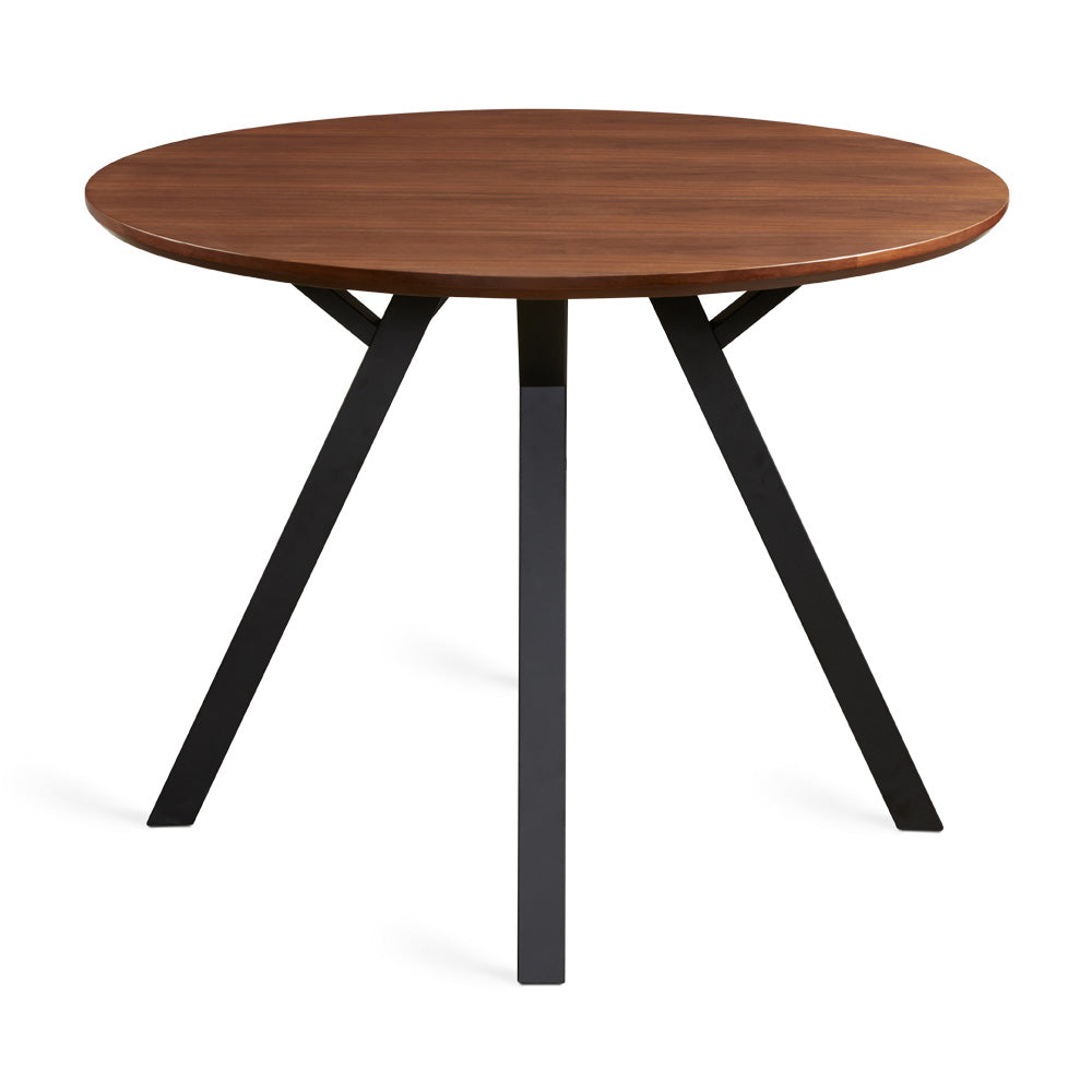 Darron Round Dining Table Walnut - Ella and Ross Furniture
