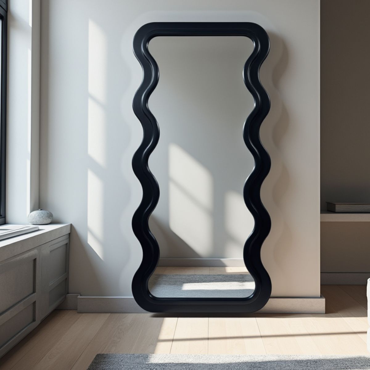 Elara Floor Mirror – Matte Black - Ella and Ross Furniture