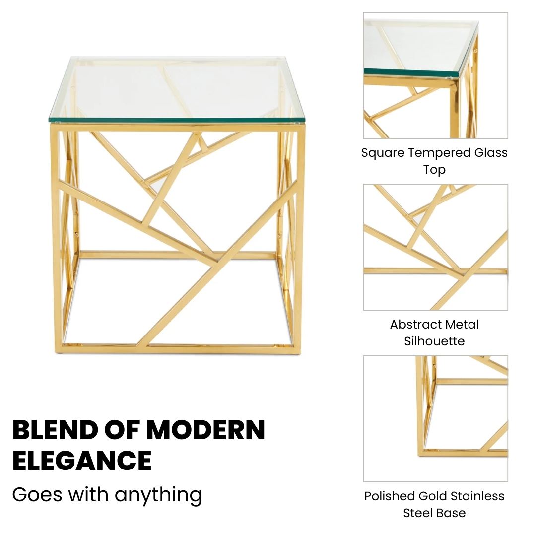 Cyprus Gold End Table - Ella and Ross Furniture