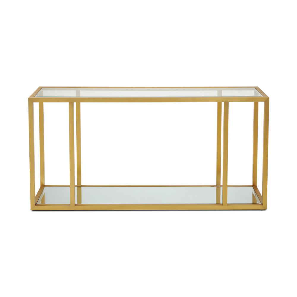 Fabian Brushed Gold Console Table - Ella and Ross Furniture