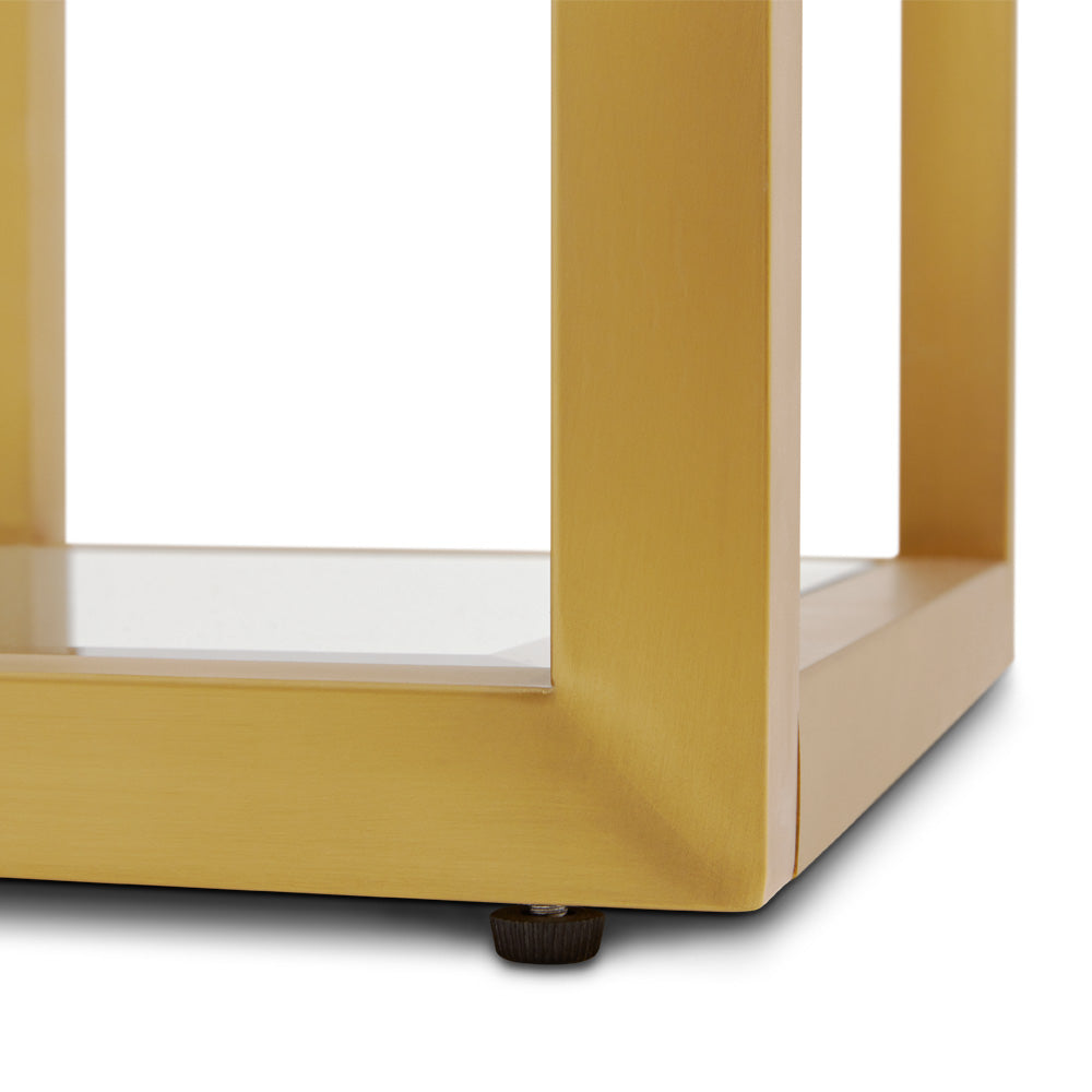 Fabian Brushed Gold Console Table - Ella and Ross Furniture