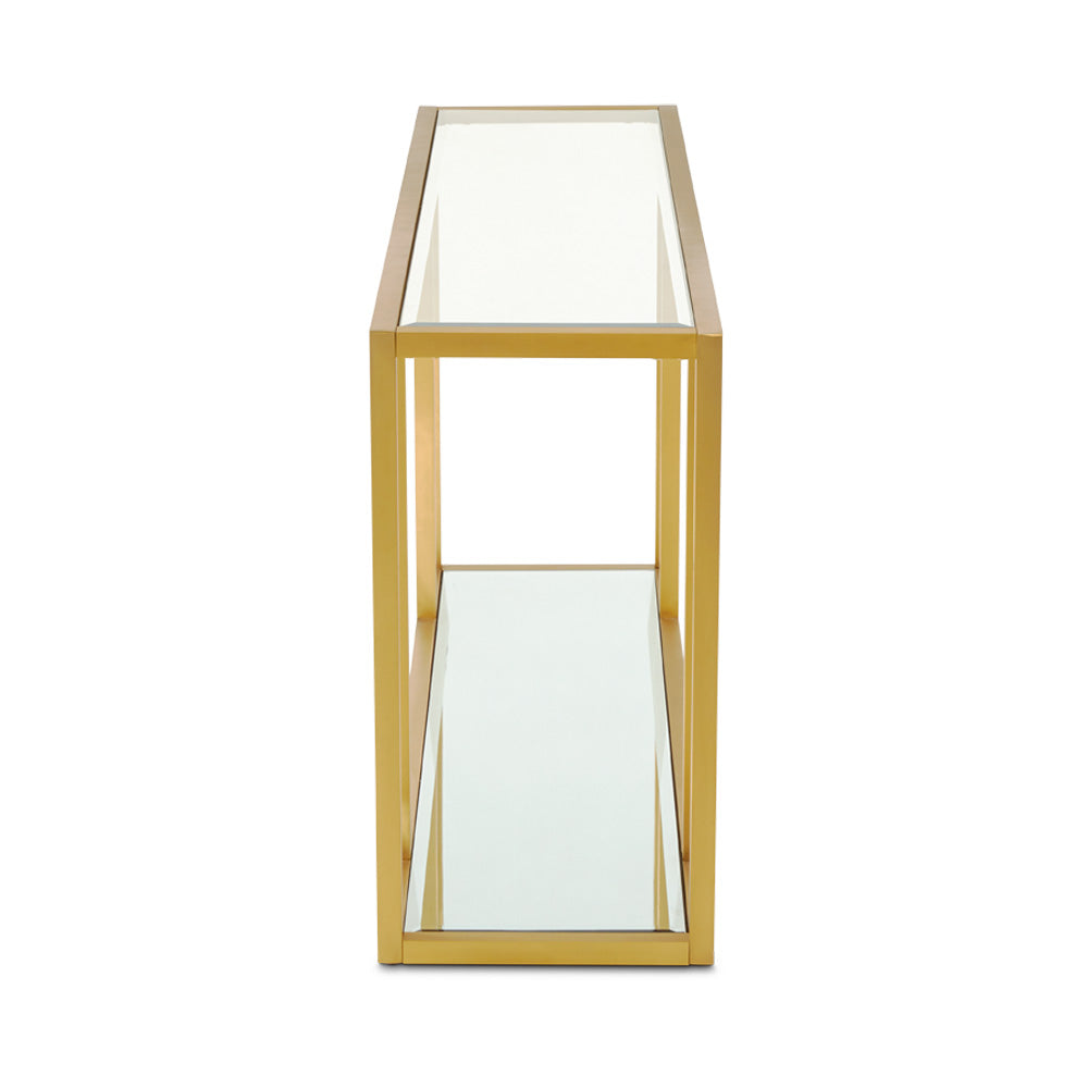 Fabian Brushed Gold Console Table - Ella and Ross Furniture