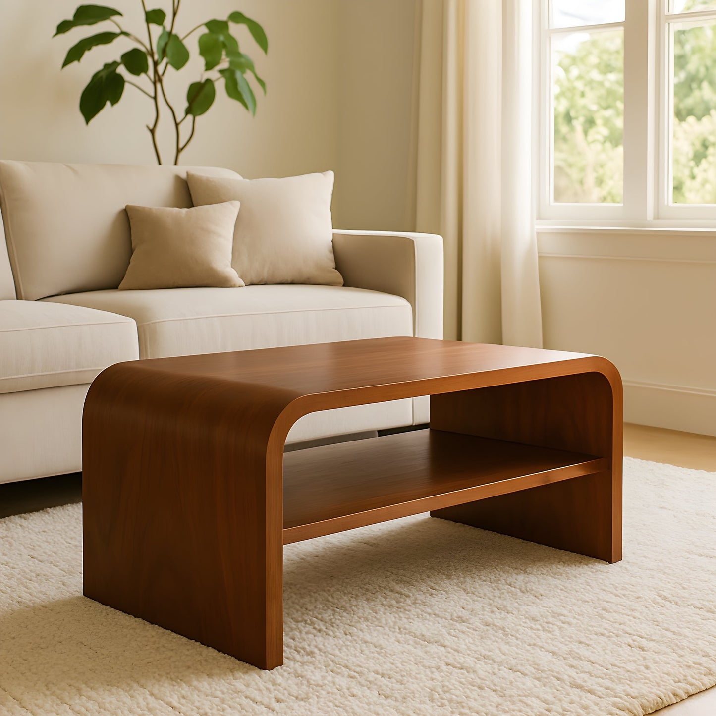 Geffrey coffee table in Walnut - Ella and Ross Furniture