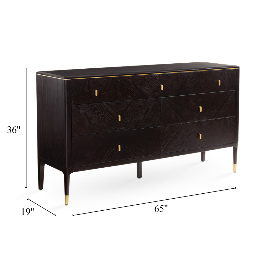 Horizon Ash Wood 7-Drawer Dresser - Ella and Ross Furniture