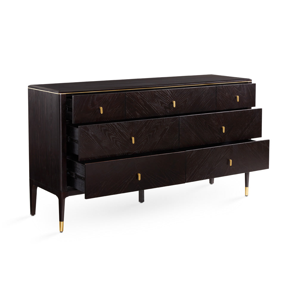 Horizon Ash Wood 7-Drawer Dresser - Ella and Ross Furniture