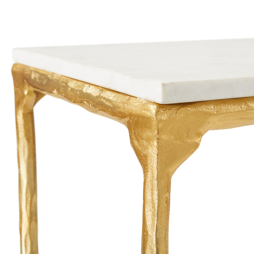 Kali Marble Console Table - Gold - Ella and Ross Furniture