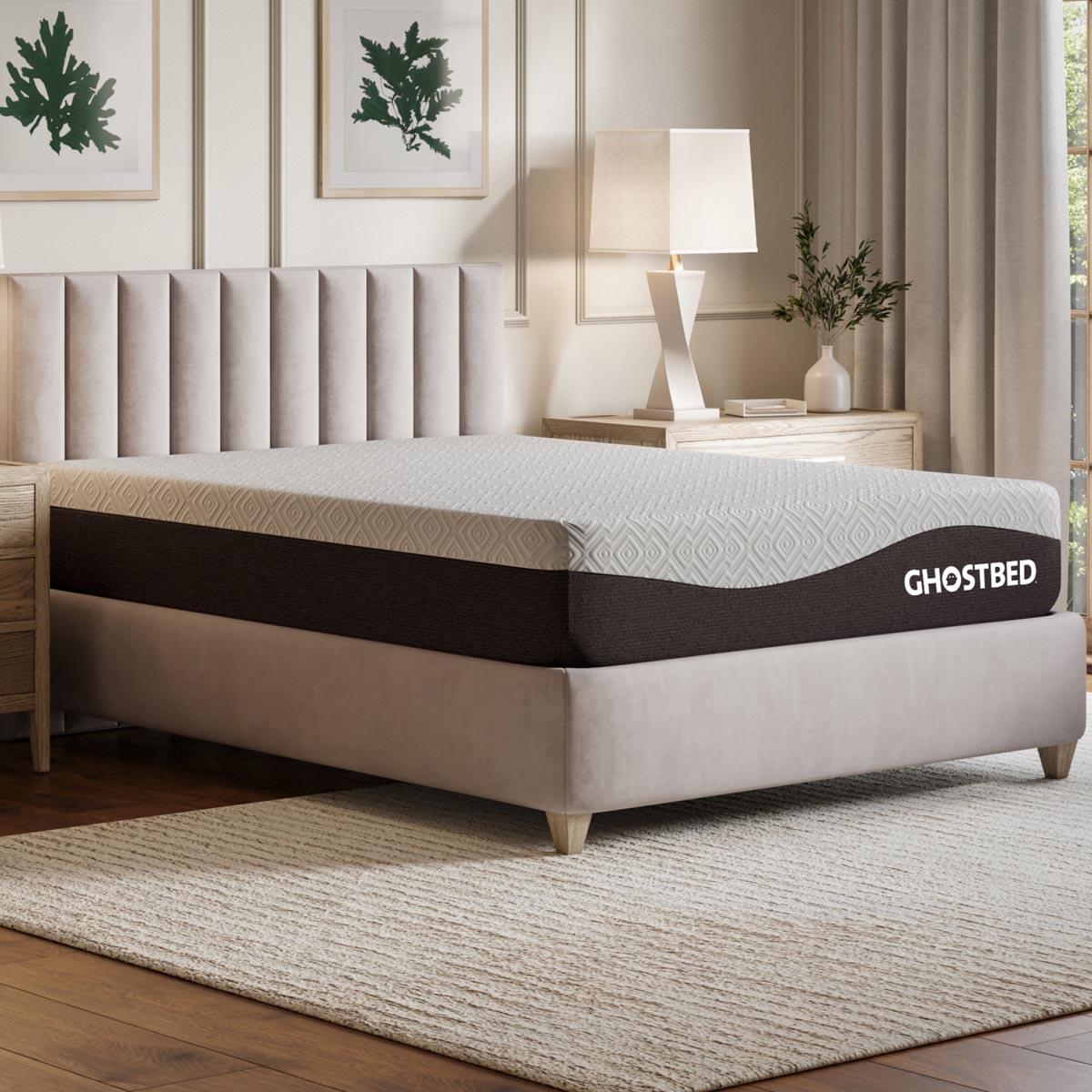 GhostBed 12" Aurora Foam Medium Firm Mattress - Ella and Ross Furniture