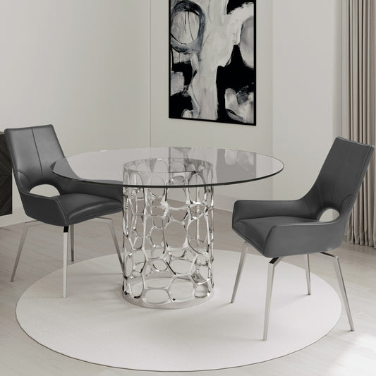 Michigan Swivel Dining Chair - Black - Ella and Ross Furniture