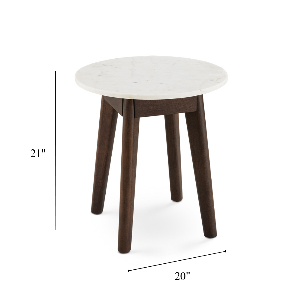Oberlin Marble End Table - Ella and Ross Furniture