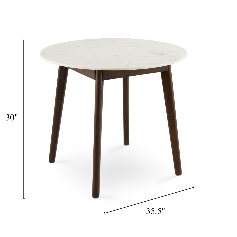 Oberlin Marble Round Dining Table - Ella and Ross Furniture