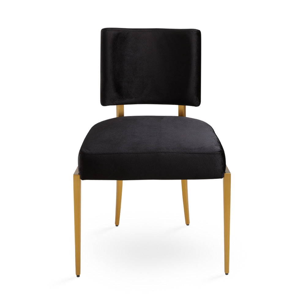 7 Pc Yvon Glass Dining Set in Black - Ella and Ross Furniture