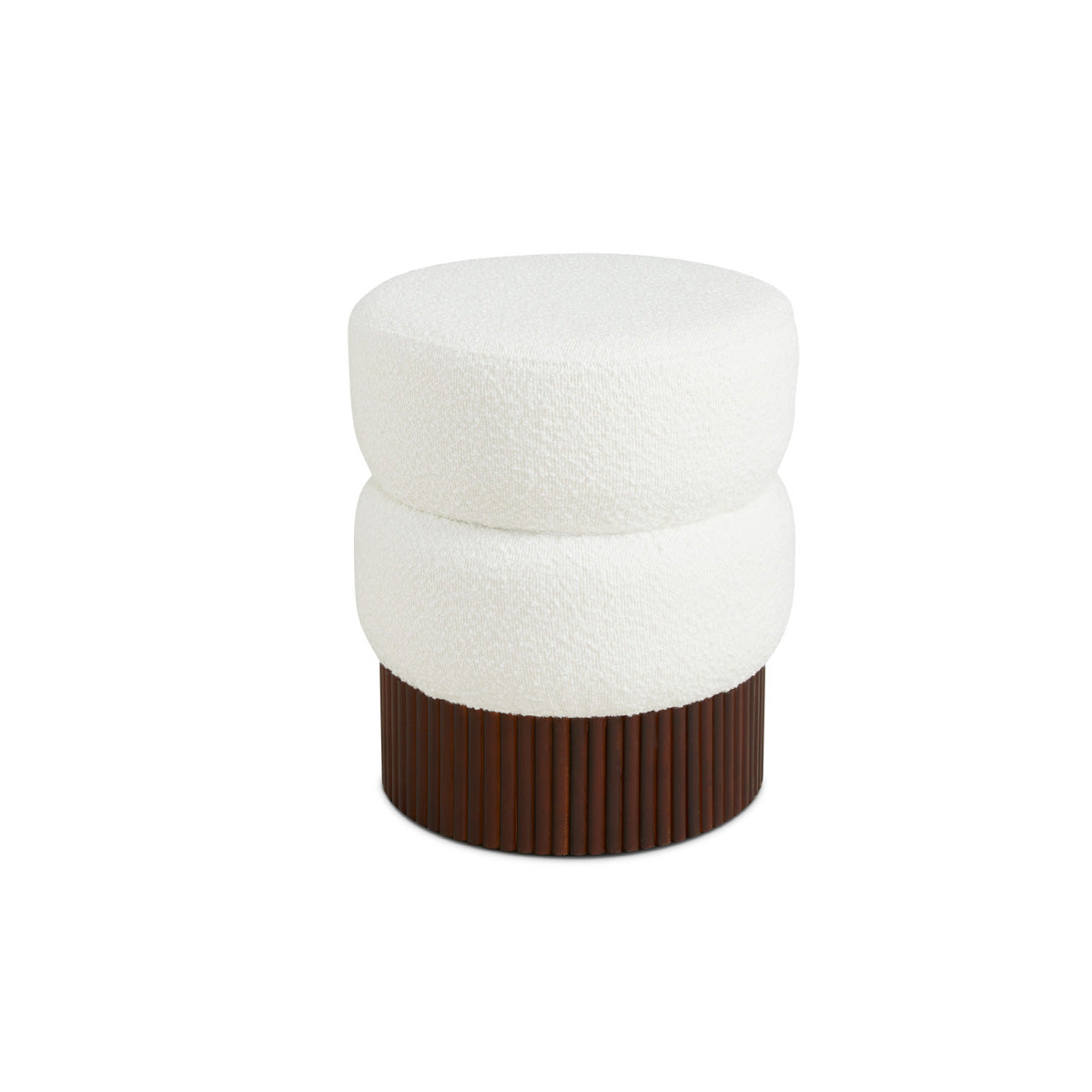 Vanina Ottoman Ivory Boucle - Ella and Ross Furniture