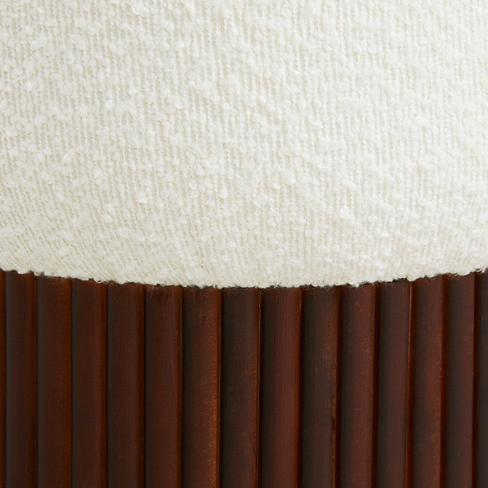 Vanina Ottoman Ivory Boucle - Ella and Ross Furniture