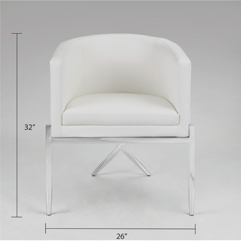 Apache Accent Chair White Leatherette - Ella and Ross Furniture