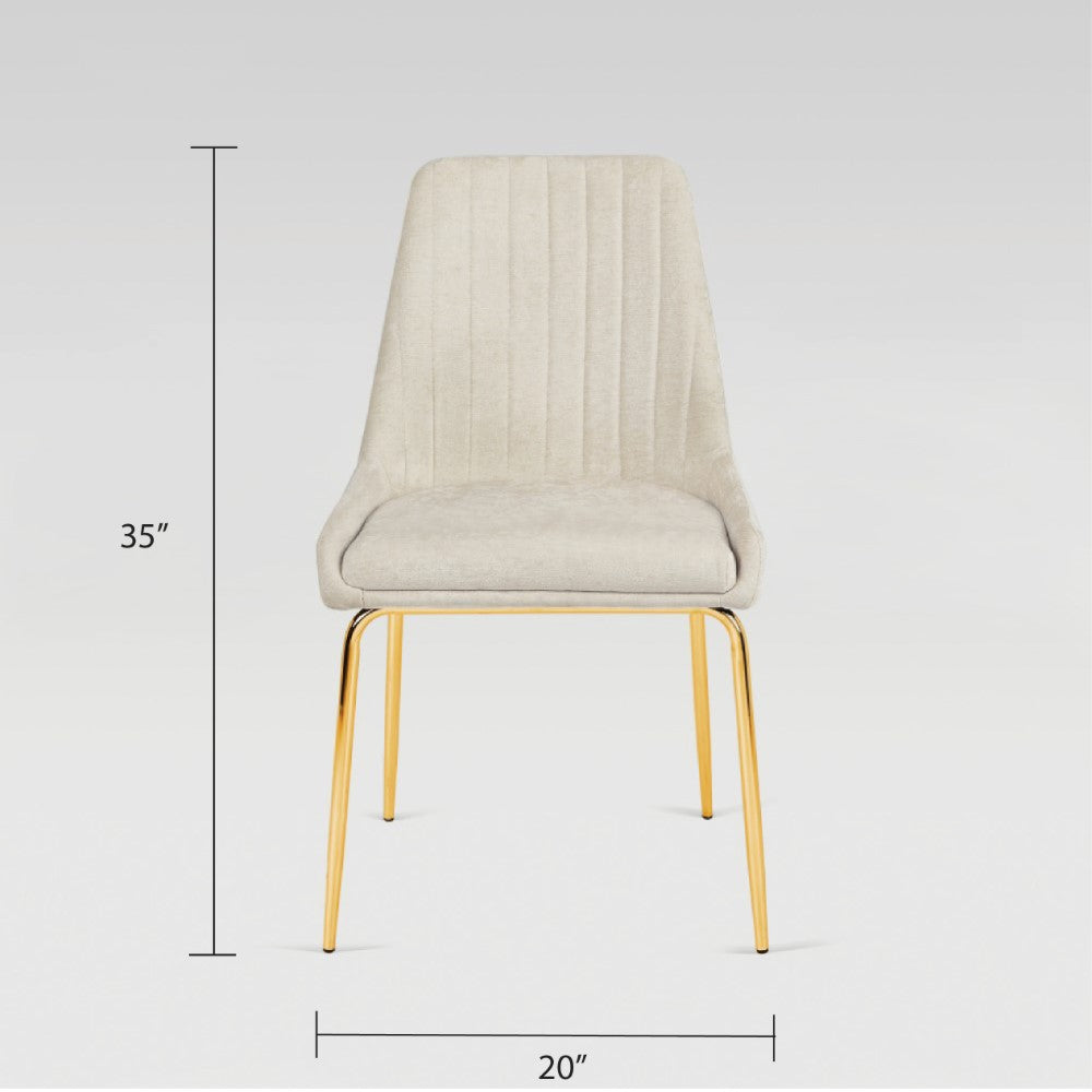 Avari Dining Chair - Gold - Ella and Ross Furniture