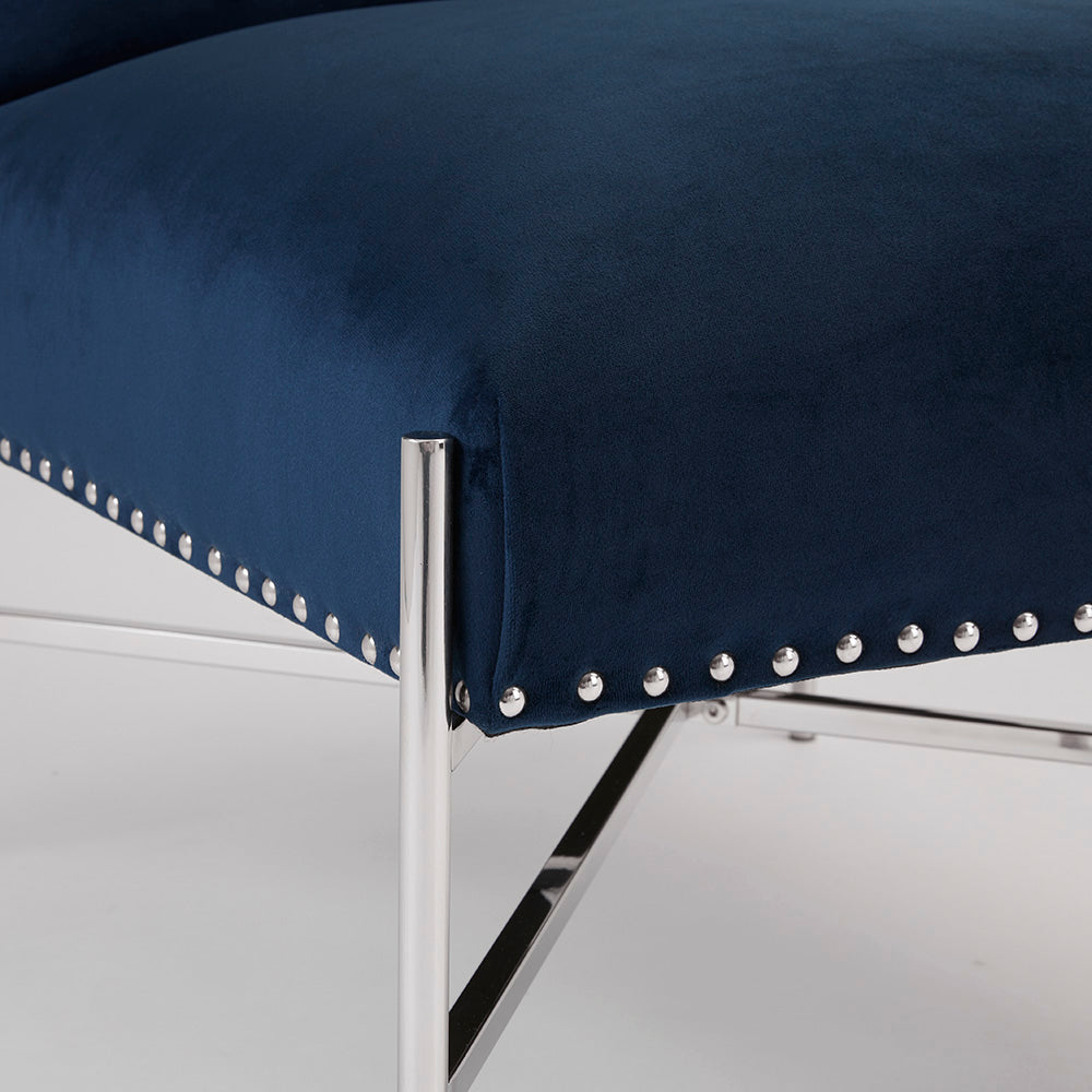 Baringo Blue Velvet Accent Chair - Ella and Ross Furniture