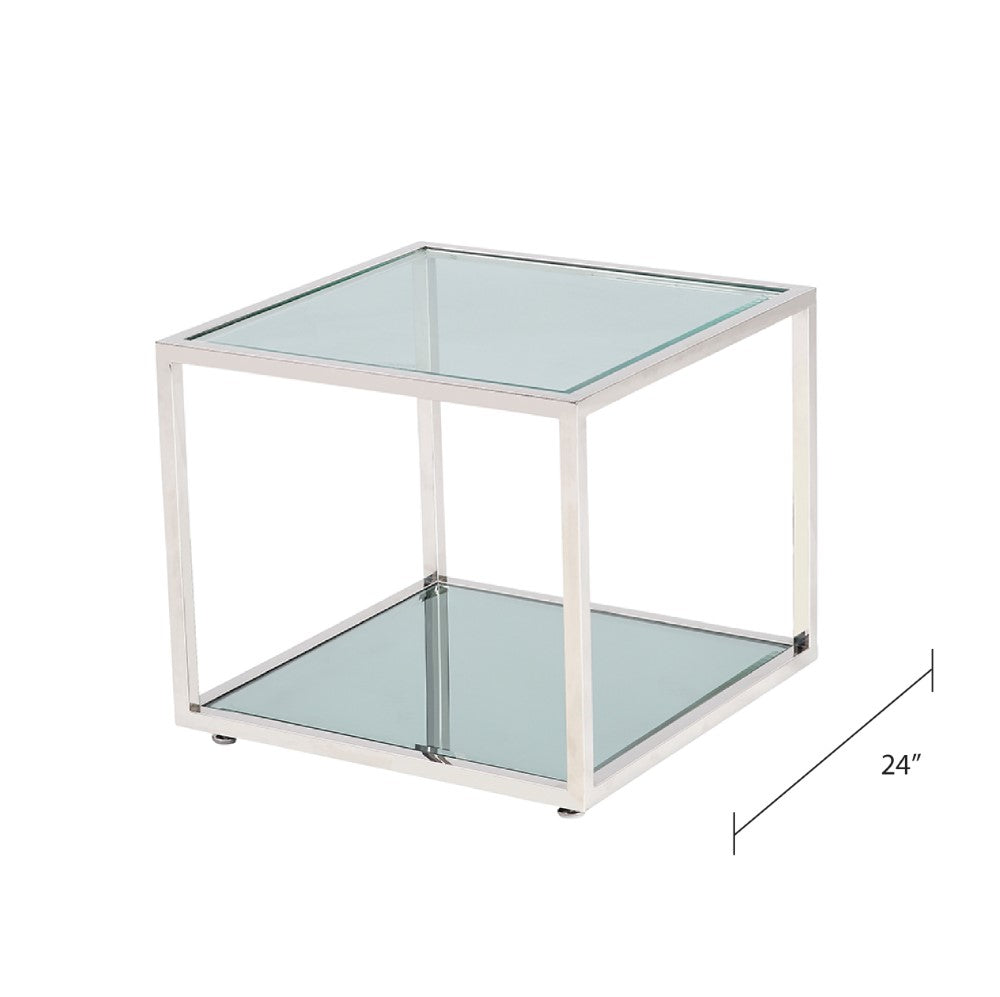 Fabian Silver End Table - Ella and Ross Furniture