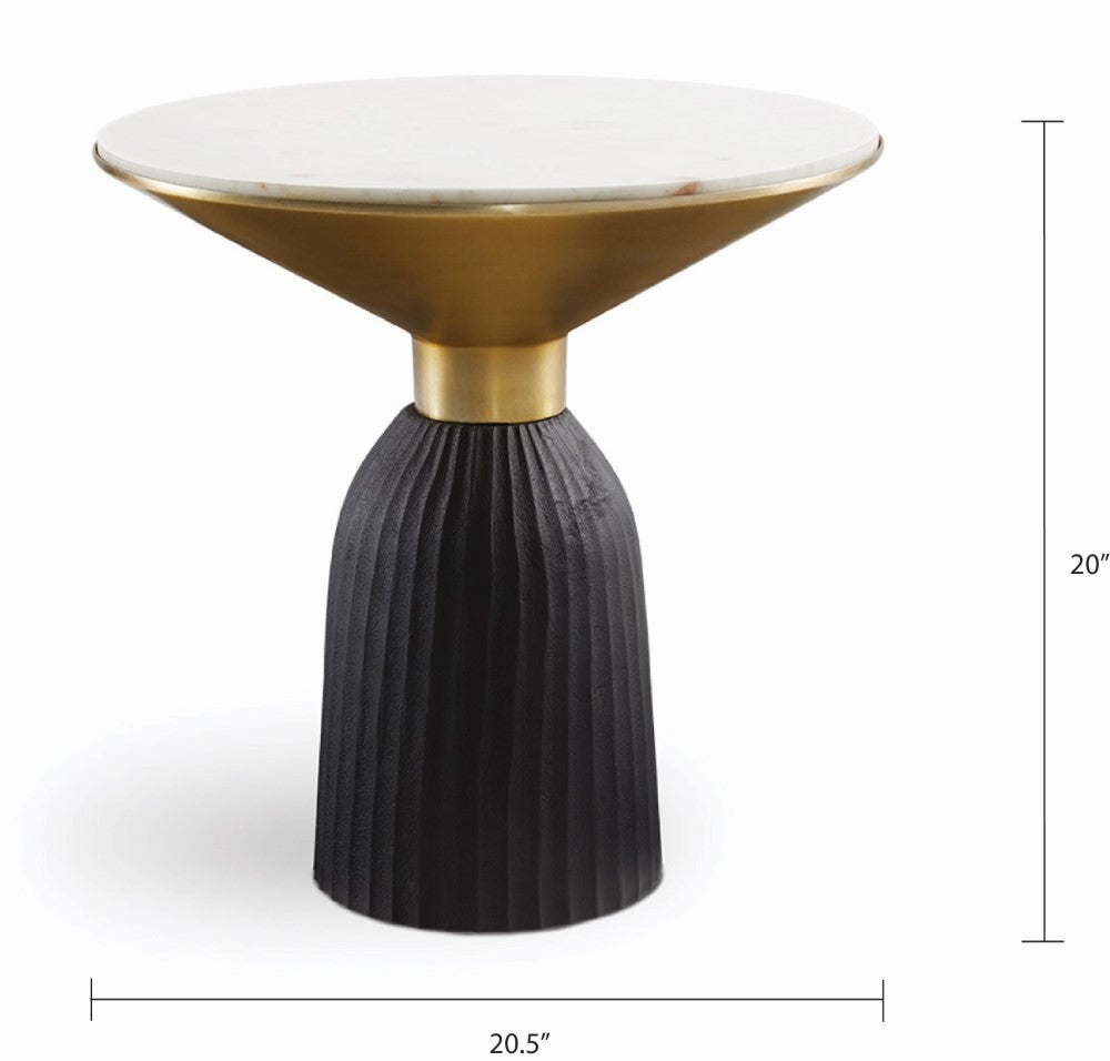 Caterina 3 Tone Marble End Table - Ella and Ross Furniture