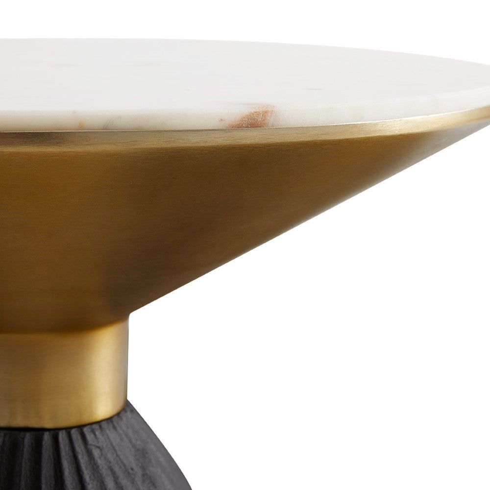 Caterina 3 Tone Marble End Table - Ella and Ross Furniture