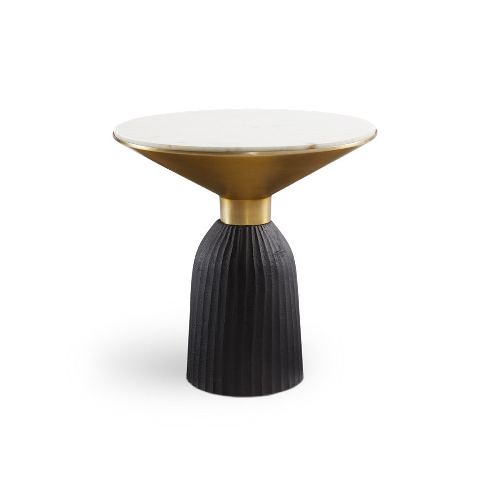 Caterina 3 Tone Marble End Table - Ella and Ross Furniture