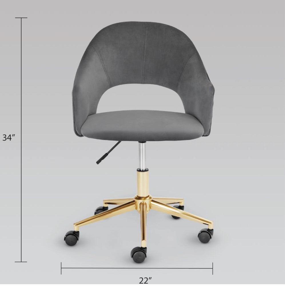 Charlie Office Chair - Gold - Ella and Ross Furniture