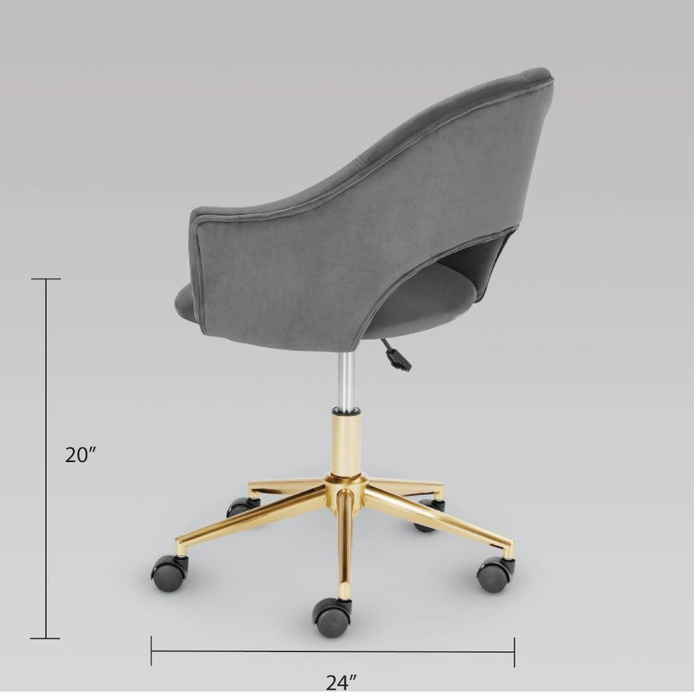 Charlie Office Chair - Gold - Ella and Ross Furniture