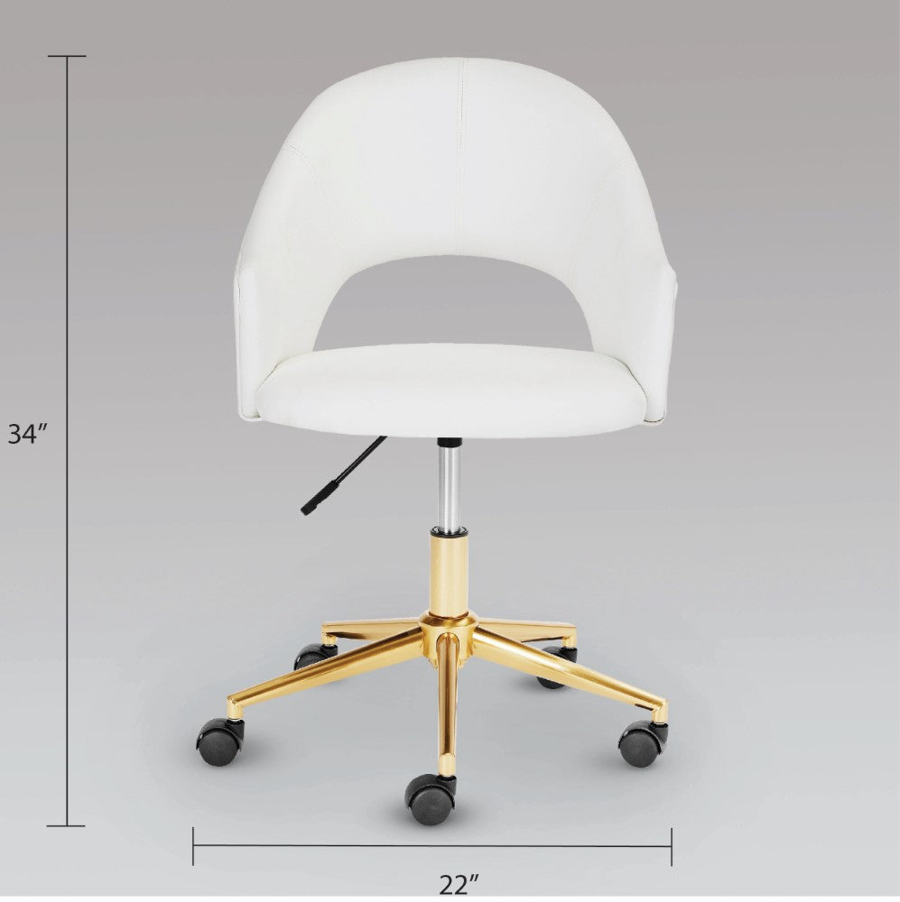 Charlie Office Chair - Gold - Ella and Ross Furniture