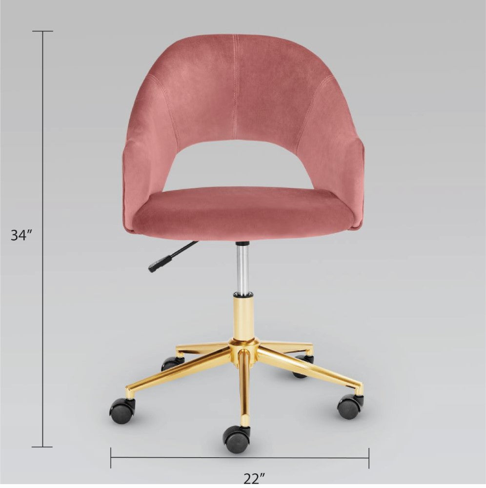 Charlie Office Chair - Gold - Ella and Ross Furniture