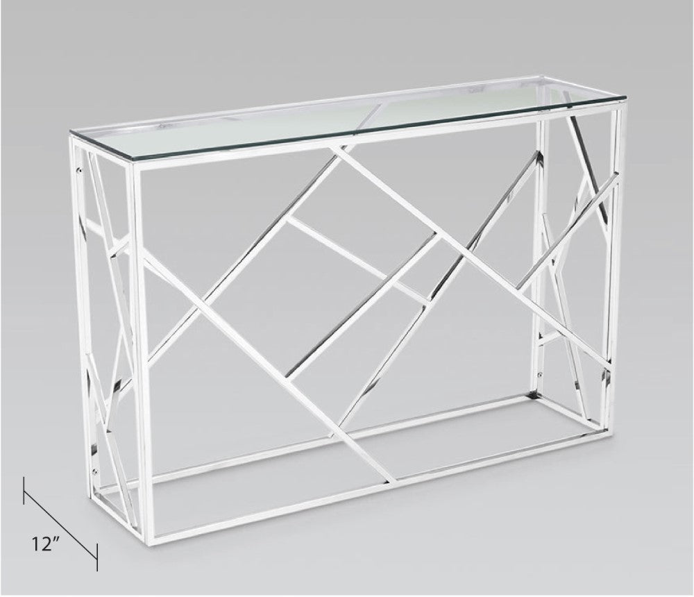 Cyprus Silver Console Table - Ella and Ross Furniture