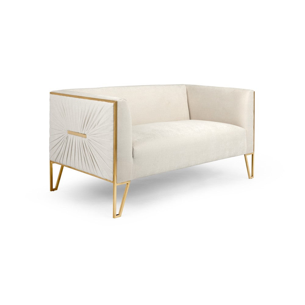 Daria Loveseat - Matte Gold - Ella and Ross Furniture