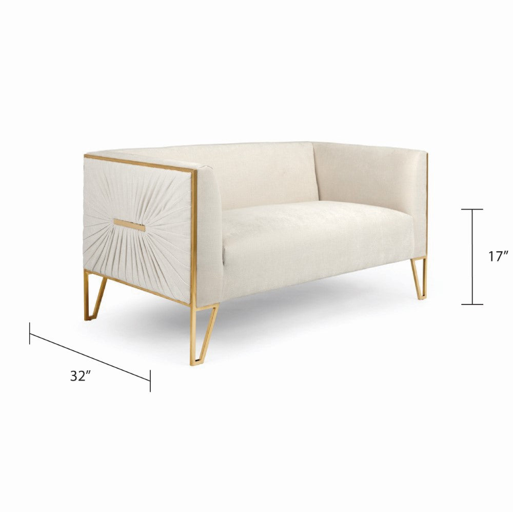 Daria Loveseat - Matte Gold - Ella and Ross Furniture