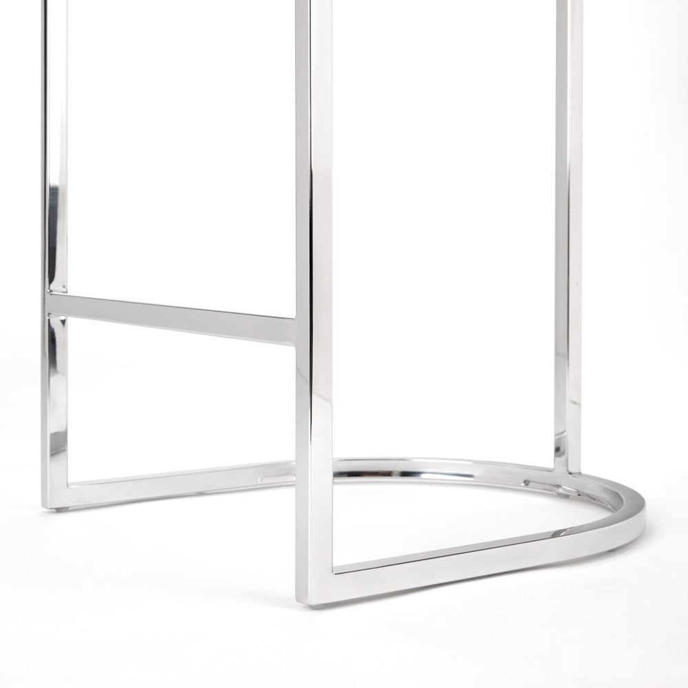 Delphine Counter Stool - Silver - Ella and Ross Furniture