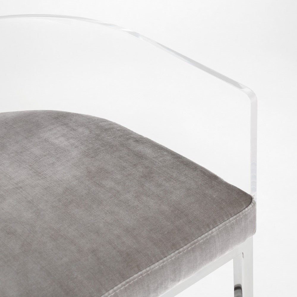 Delphine Counter Stool - Silver - Ella and Ross Furniture