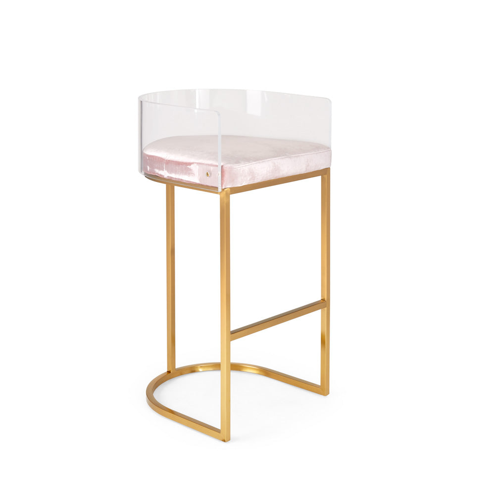Delphine Bar Stool - Brushed Gold - Ella and Ross Furniture