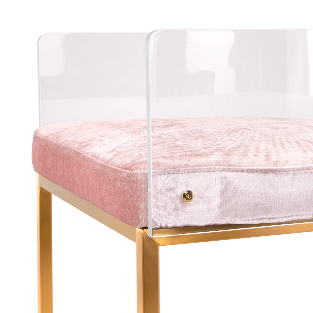 Delphine Bar Stool - Brushed Gold - Ella and Ross Furniture